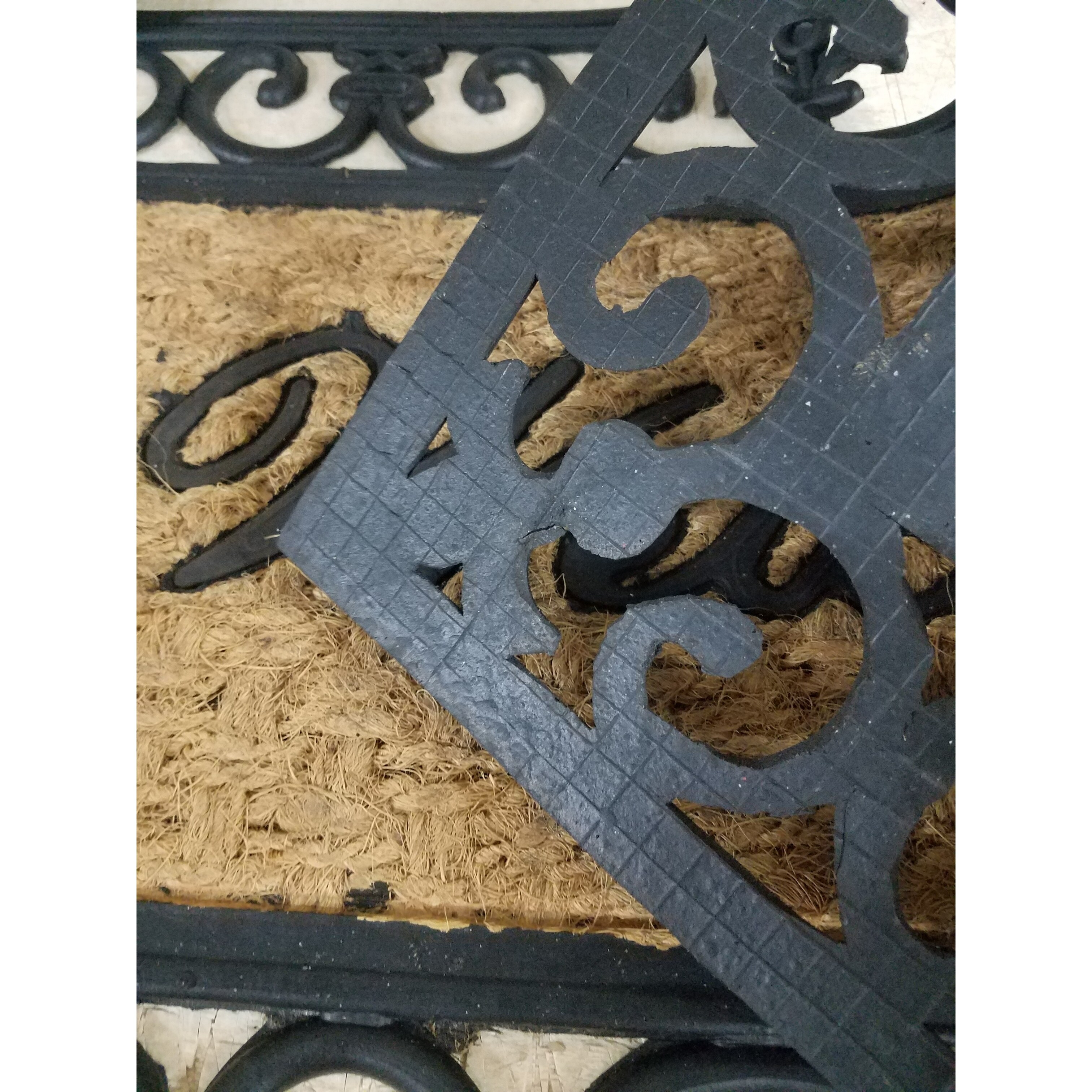 Shop Evideco Sheltered Printed Front Door Mat Welcome Natural