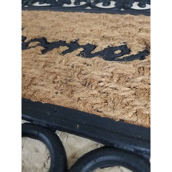 Shop Evideco Sheltered Printed Front Door Mat Welcome Natural