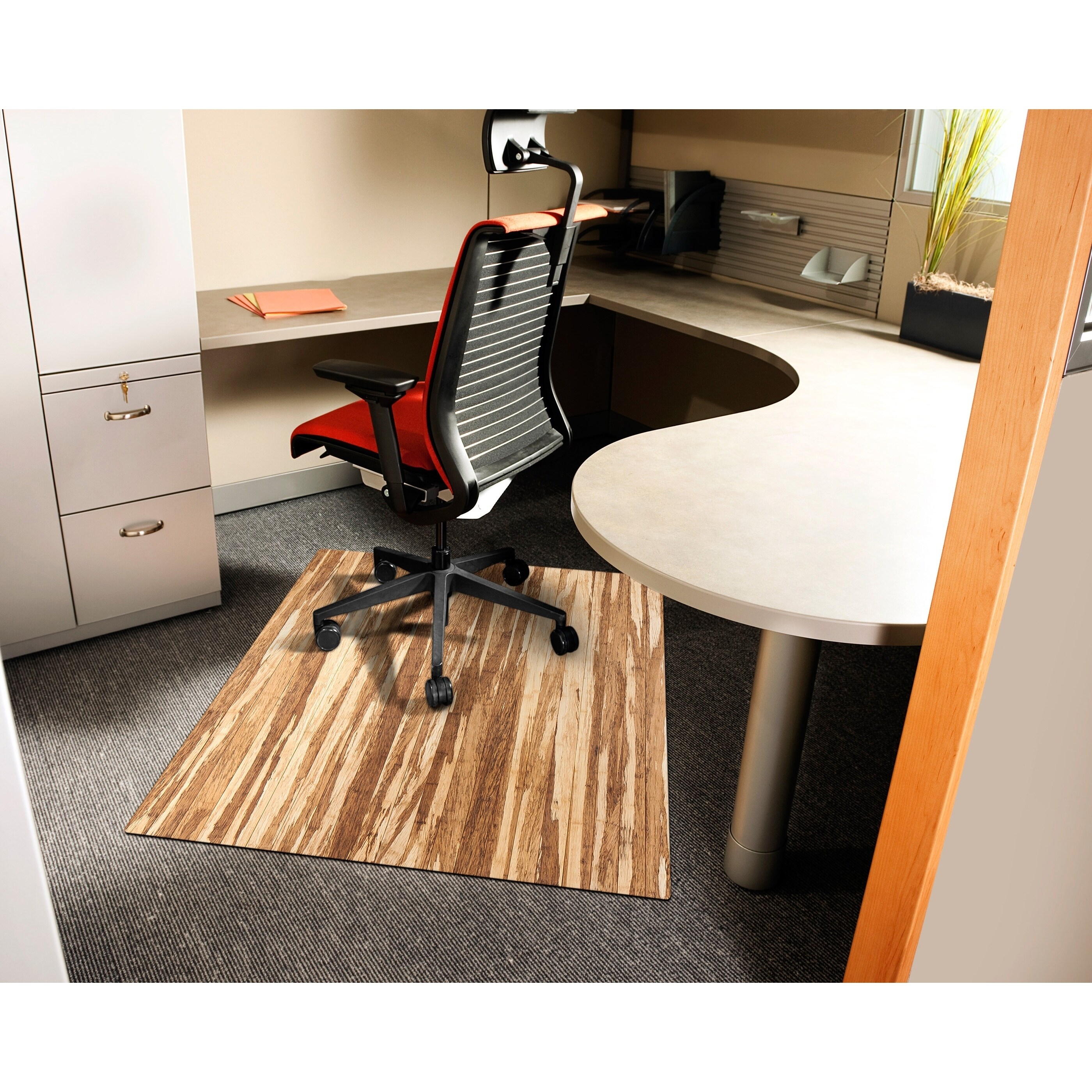 Strand Bamboo Roll-Up Chair Mat no Lip (42 x 48) Bed Bath