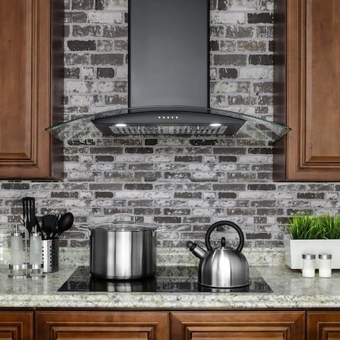 Dark Brown Wall Mounted Vant Hoods akdy rh0279 30 black finish stainless wall mount range hood in black with push panel