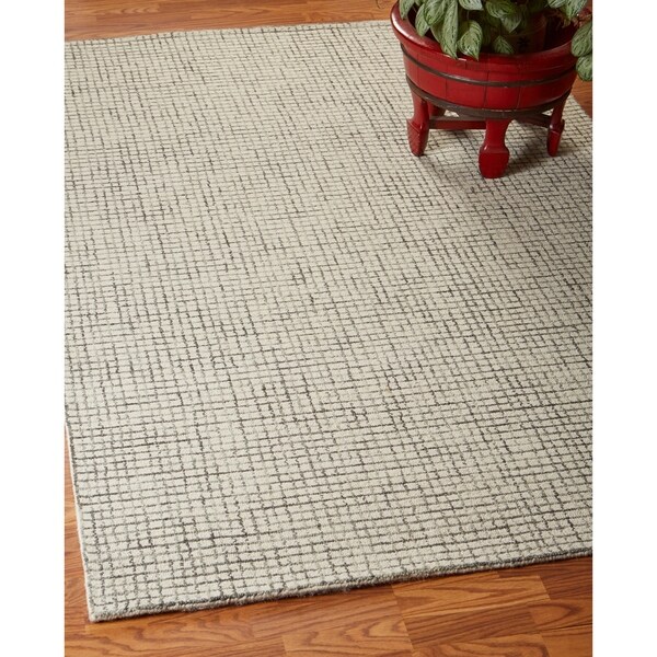 Shop LR Home Criss Cross Silver / Ivory Indoor Area Rug (9' x 12') 9