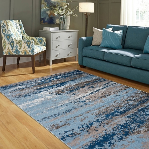 Shop LR Home Infinity Blue Scenic Skies Area Rug ( 7'9