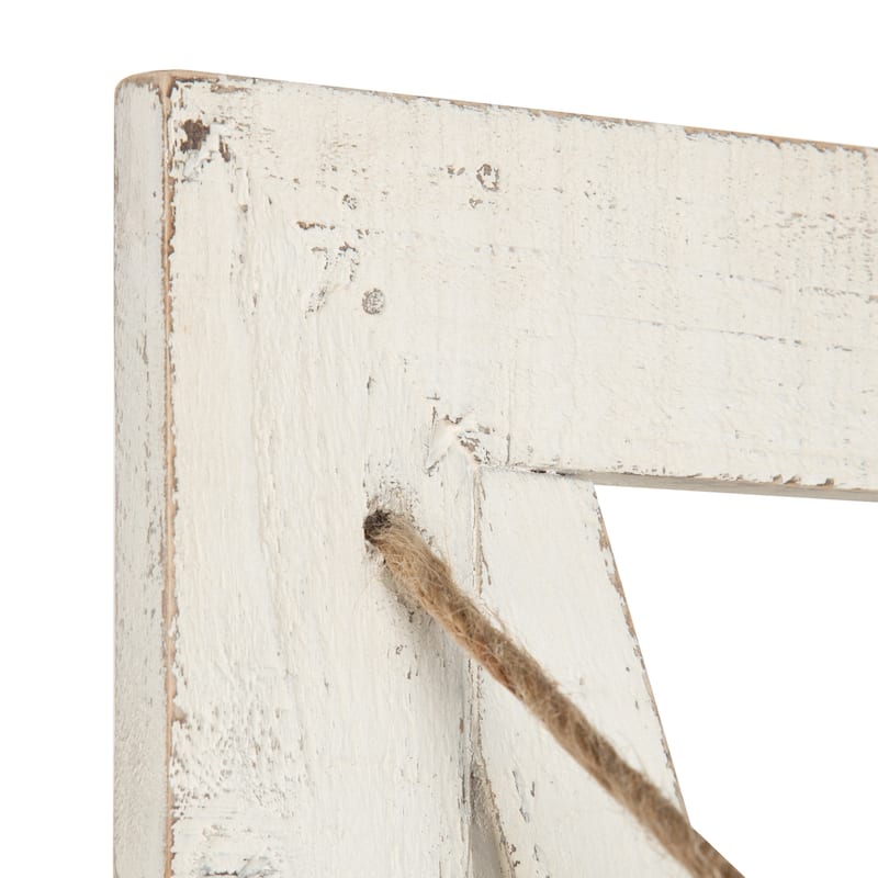 Kate and Laurel Hardeman 3 Pocket Farmhouse Wood Hanging Wall File Holder