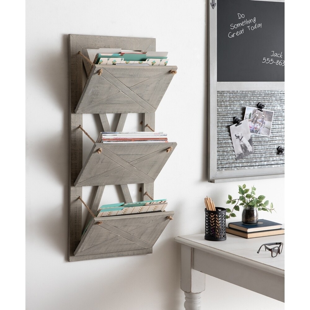 Kate and Laurel Hutton Pocket Shelf Wall Organizer, 26 x 5 x 4, Walnut  Brown, Decorative Transitional Mail Holder with Storage – kateandlaurel