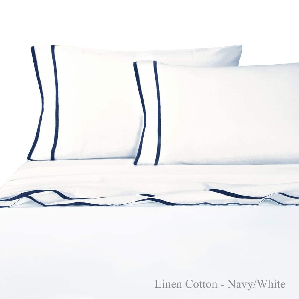 Classical Linen Cotton Collection Parallel Liner Sheet Sets