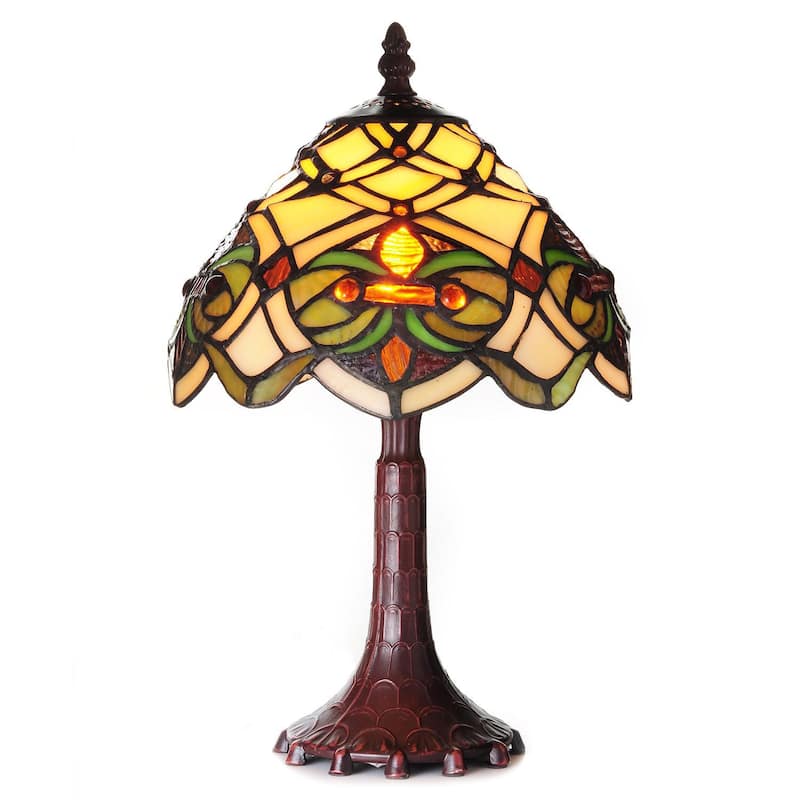 Tiffany-style Arielle Accent Lamp - Ivory