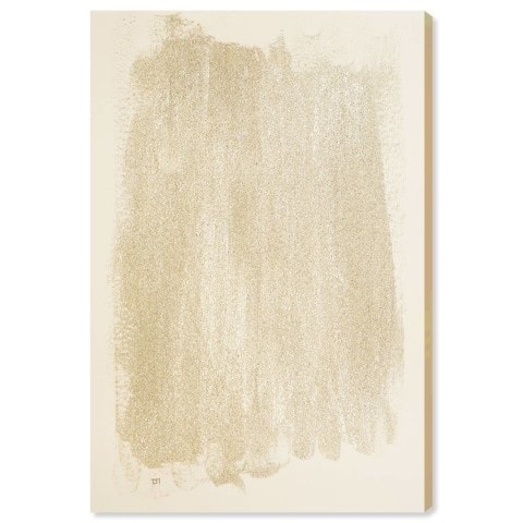 Oliver Gal 'Glitter Waterfall' Abstract Wall Art Canvas Print - White, Brown
