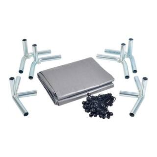 Shop Ahc Silver Heavy Duty Carport Canopy Kit 10 Ft W X 20 Ft L