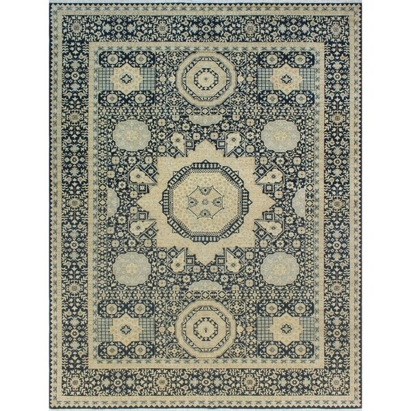 Noori Rug Fine Chobi Mamlouk Crespin Blue/Beige Rug - 8'11" x 11'11"