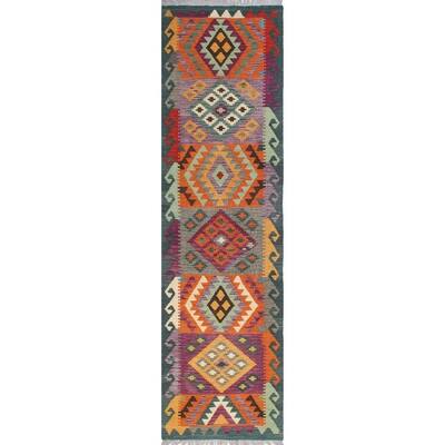 Sangat Kilim Raedpath Green/Purple Rug