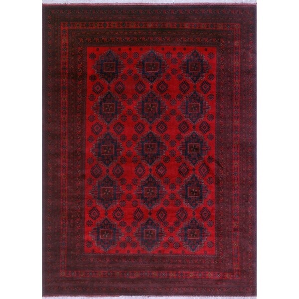 Noori Rug Khal Mohammadi Zavrina Red/Black Rug - 8'4 x 11'2