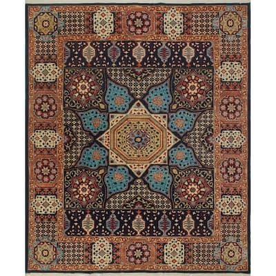 Noori Rug Aria Fine Chobi Alan Blue/Ivory Rug - 8'1 x 9'9