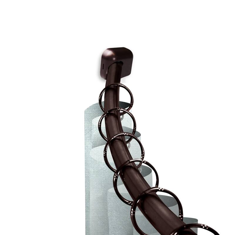 InStyleDesign 1" Curved Shower Curtain Rod 41"-72" - Bronze