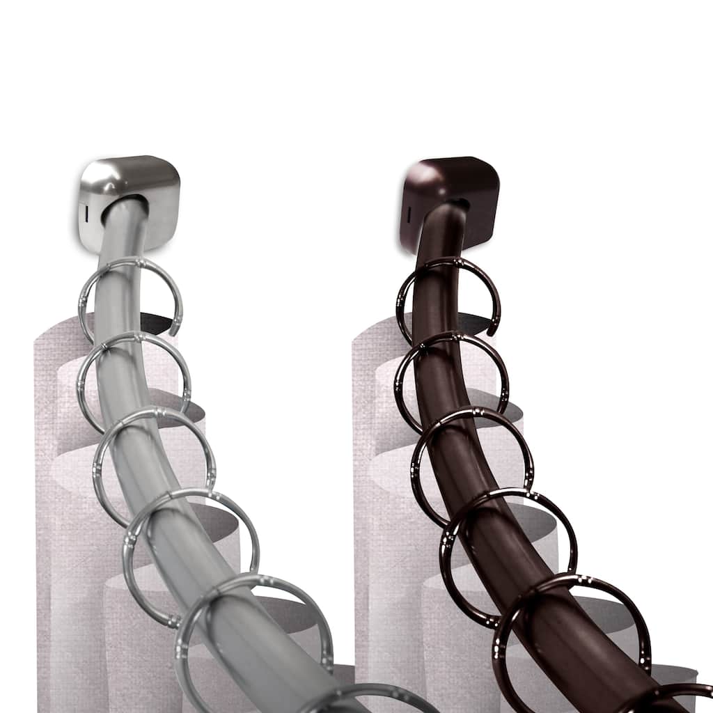 InStyleDesign 1" Curved Shower Curtain Rod 41"-72"