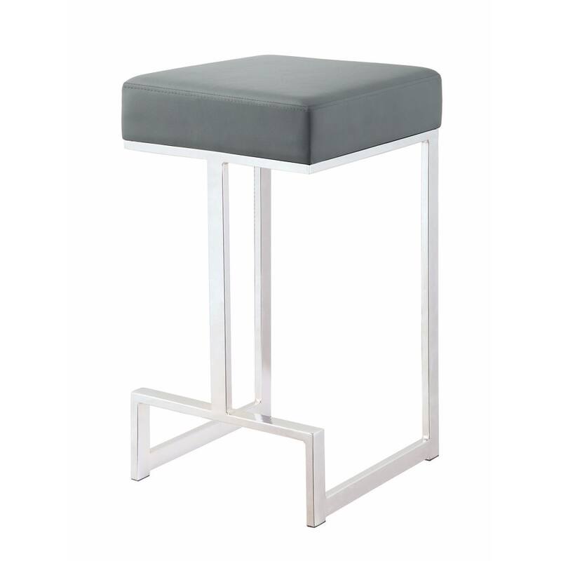 Metal Counter Height Stool, Grey
