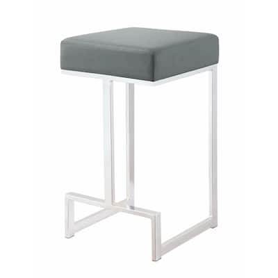 Metal Counter Height Stool, Grey