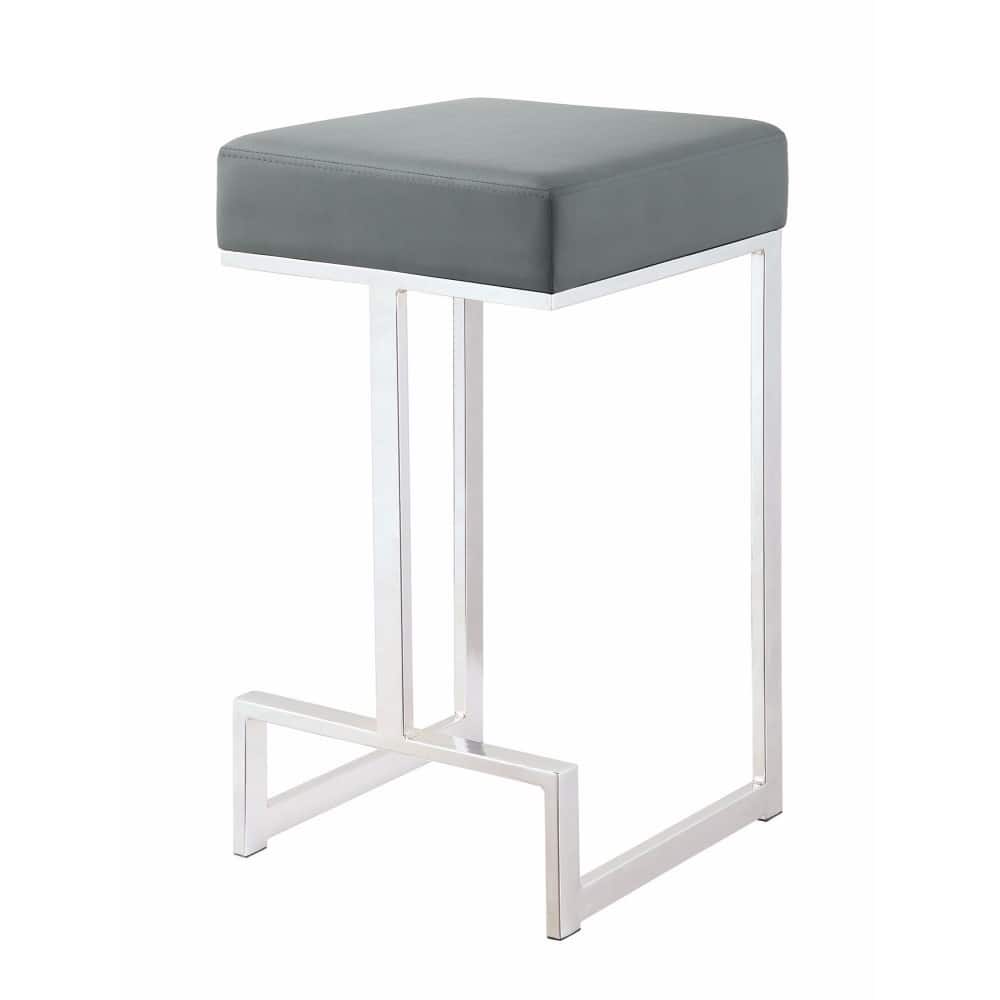 Metal Counter Height Stool, Grey