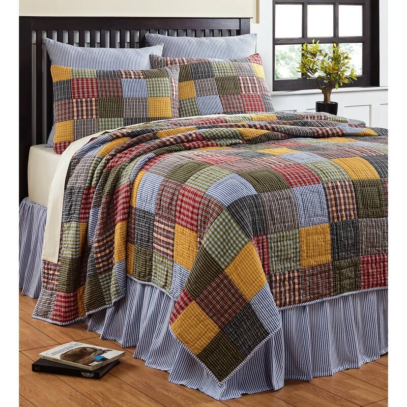 Cottage Home Reversible Cotton 3-piece Quilt Set - Queen
