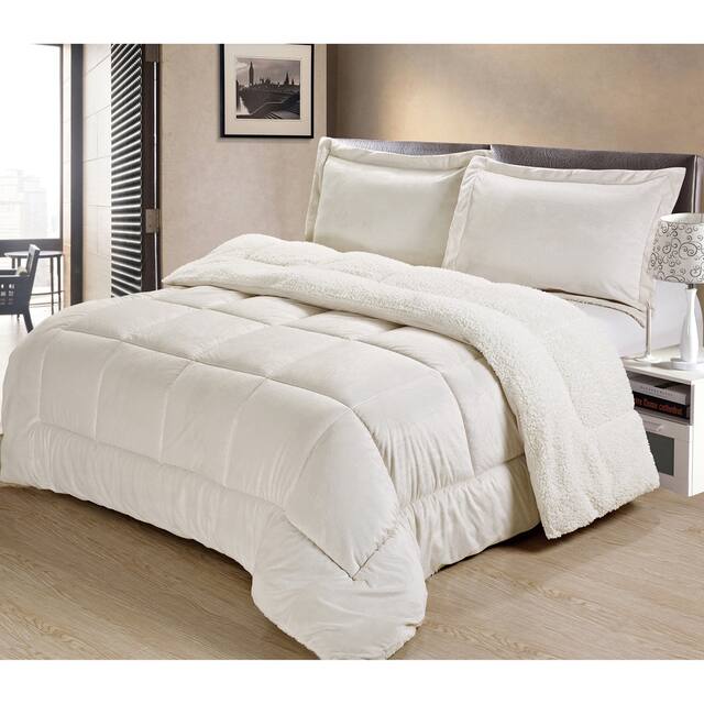 Swift Home Faux Micro-mink Down Alternative Comforter Bedding Set