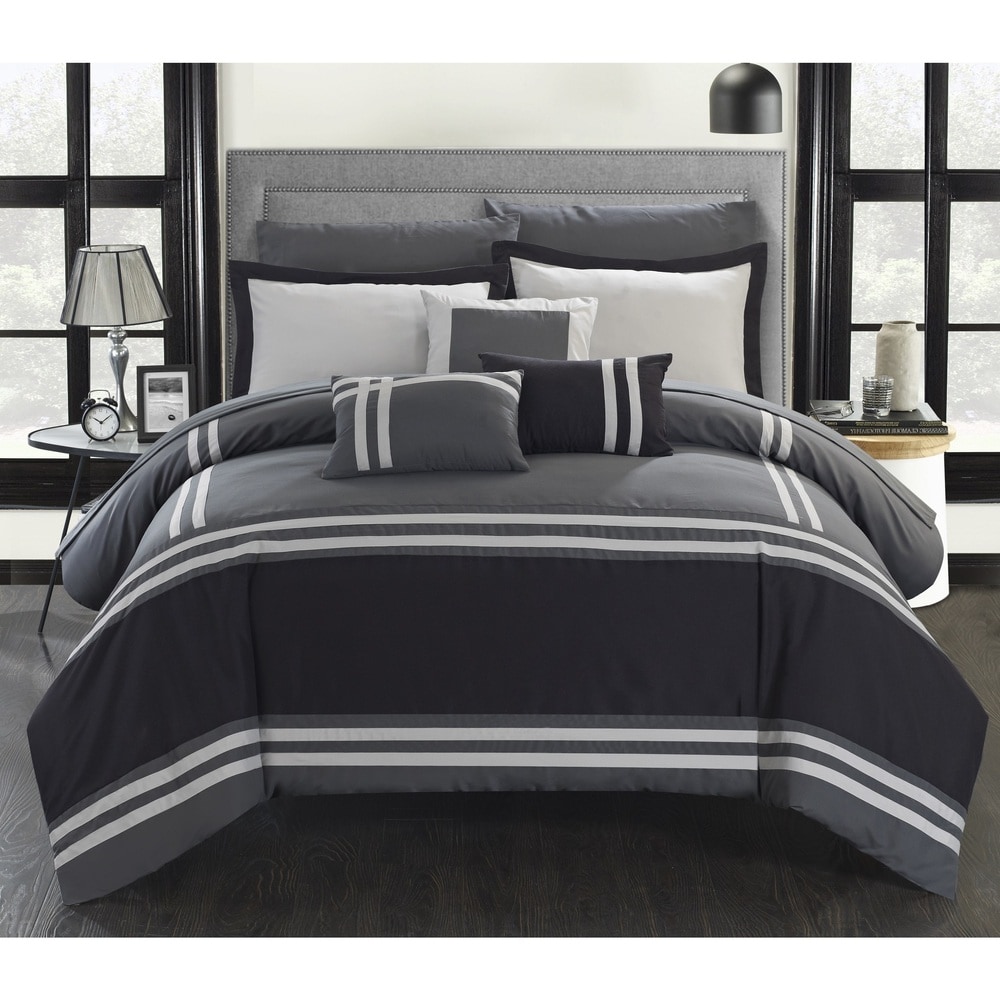 Spirit Linen Home 5-Pc. Metallic Comforter Set King Geo Floral