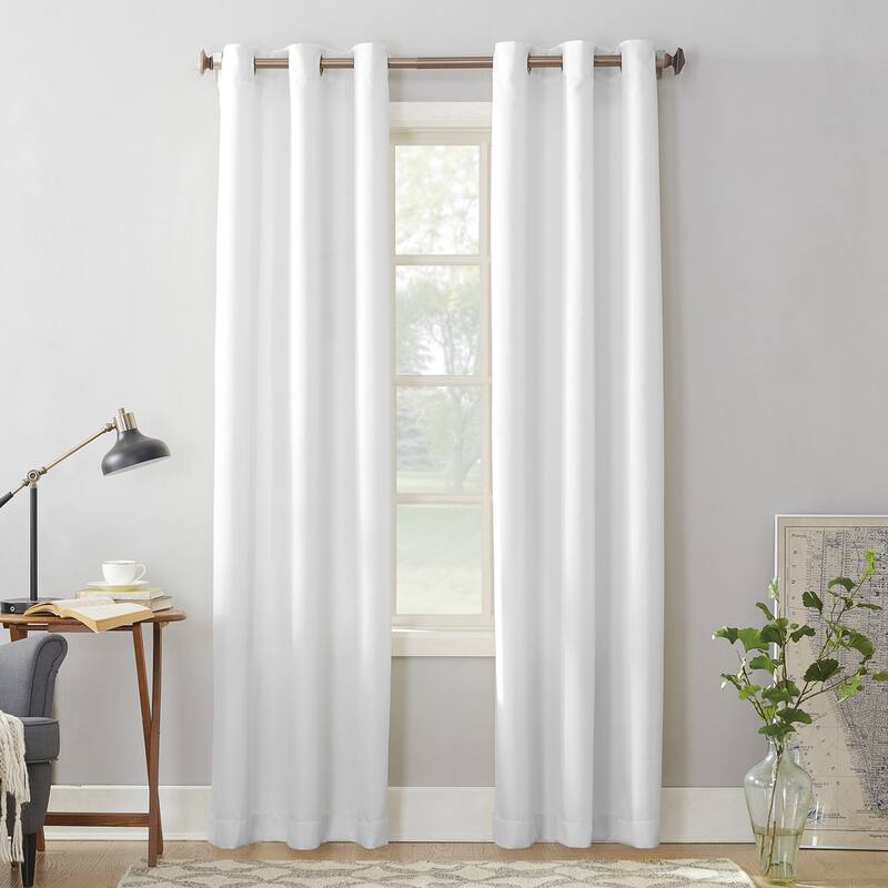 Copper Grove Speedwell Grommet Window Curtain Panel, Single Panel - 48 x 63 - White