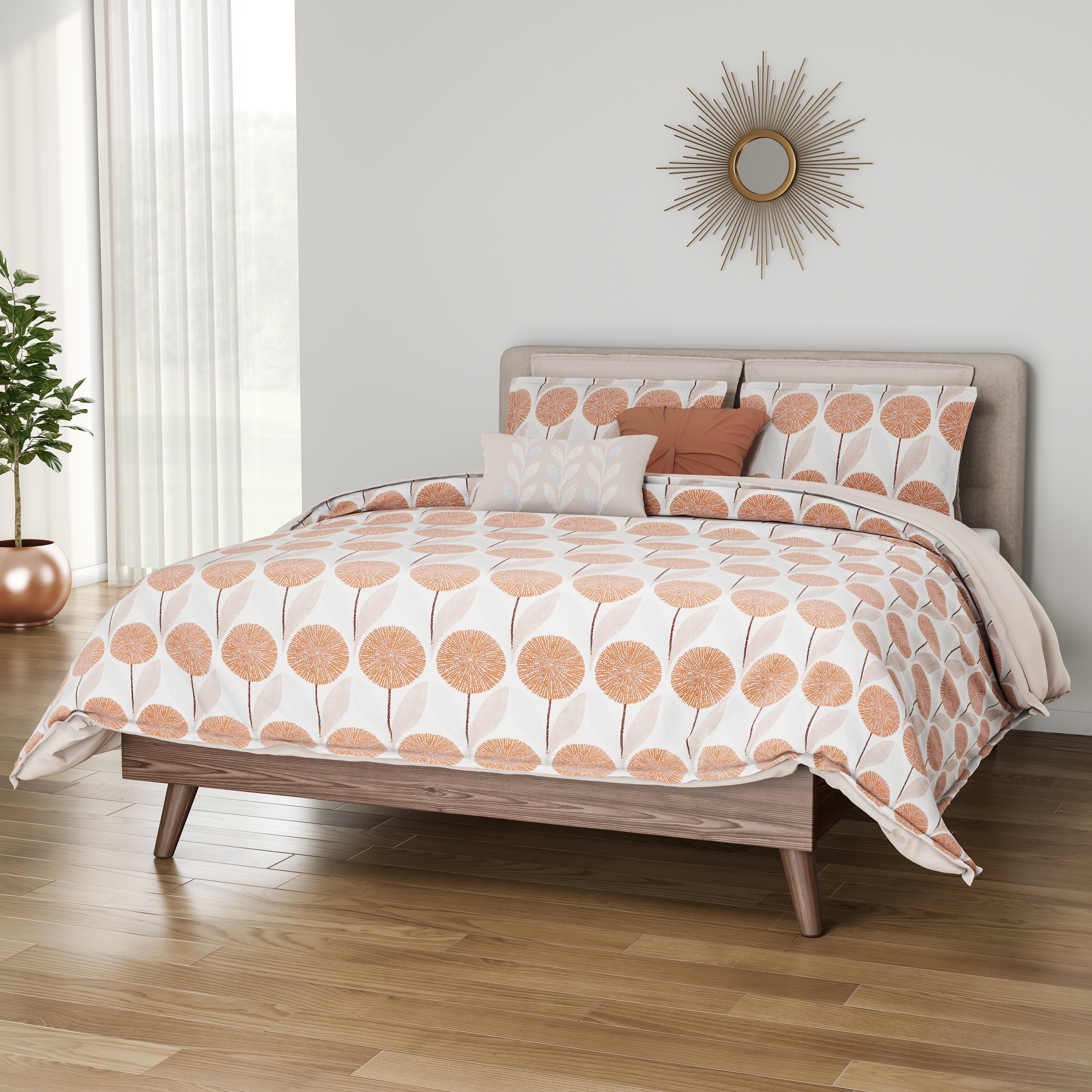 Shop Urban Habitat Stella Coral 7 Piece Printed Duvet Cover Set