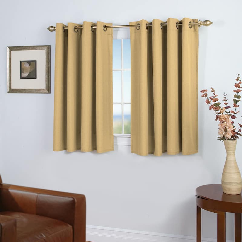 Copper Grove Golestan Short Length Curtain Panel - Gold Leaf - 56"W x 45"L