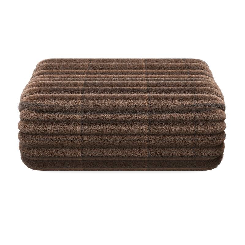 Madison Park Parker Oversized Plush Down Alternative Filled Throw - Brown