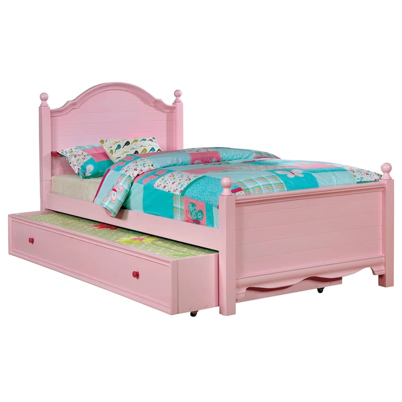 Jevi Transitional Twin Wood 2-Piece Platform Kid Bedroom Set by Furniture of America