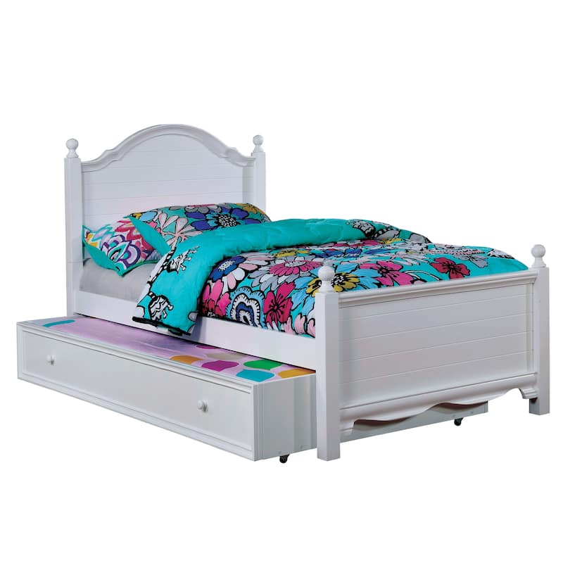 Jevi Transitional Twin Wood 2-Piece Platform Kid Bedroom Set by Furniture of America