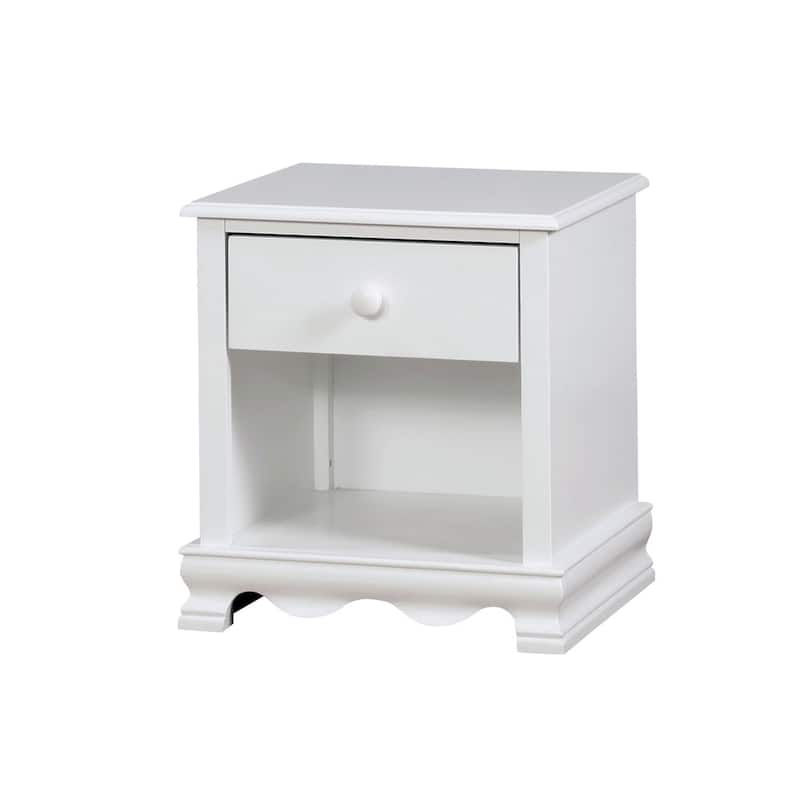Jevi Transitional Solid Wood 1-Drawer Youth Nightstand by Furniture of America