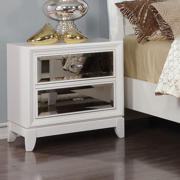 Shop Furniture Of America Welker Contemporary White Solid Wood
