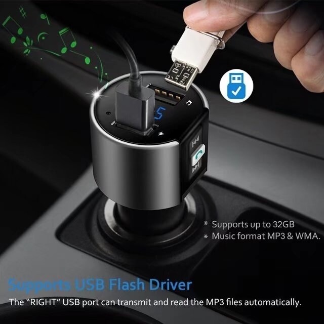 Shop Car Bluetooth Fm Transmitter Wireless Radio Adapter Mp3