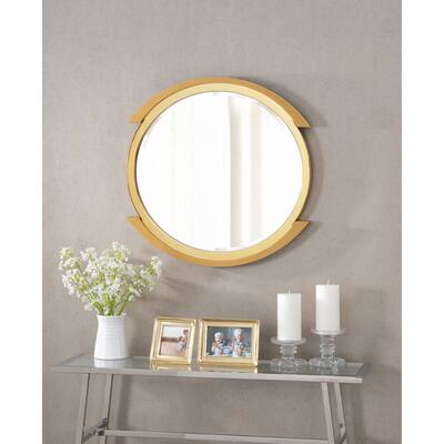 Chromium 24 Inch Height Gold Wall Mirror