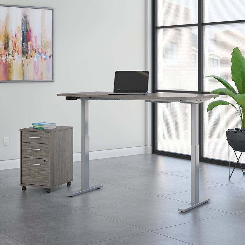 Move 60 Series 60W x 30D Height Adjustable Standing Desk with Storage