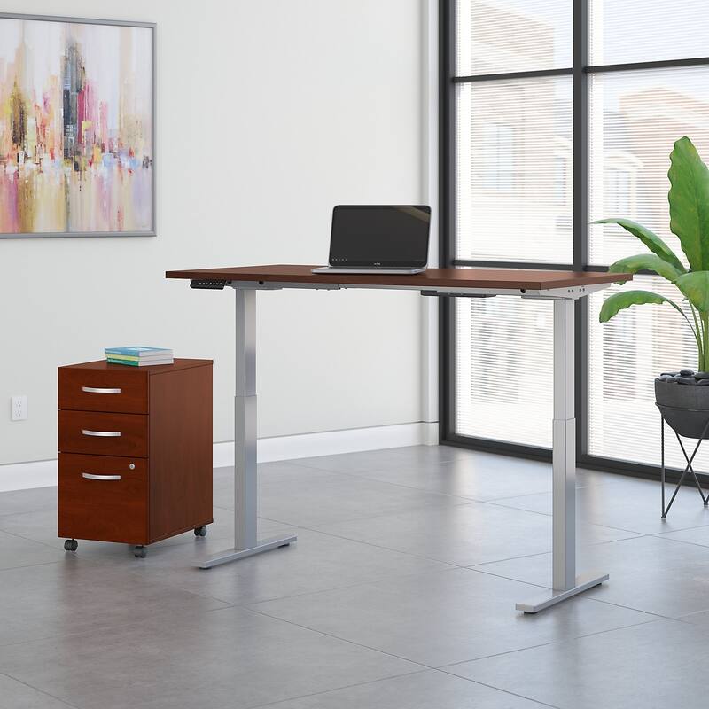 Move 60 Series 60W x 30D Height Adjustable Standing Desk with Storage - Hammered