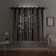 preview thumbnail 4 of 35, Aurora Home Star Punch Tulle Overlay Blackout Curtain Panel Pair