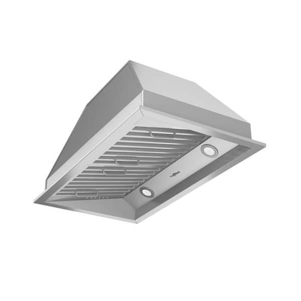 Ancona Chef Insert 28 in. Range Hood with LED in Stainless Steel On