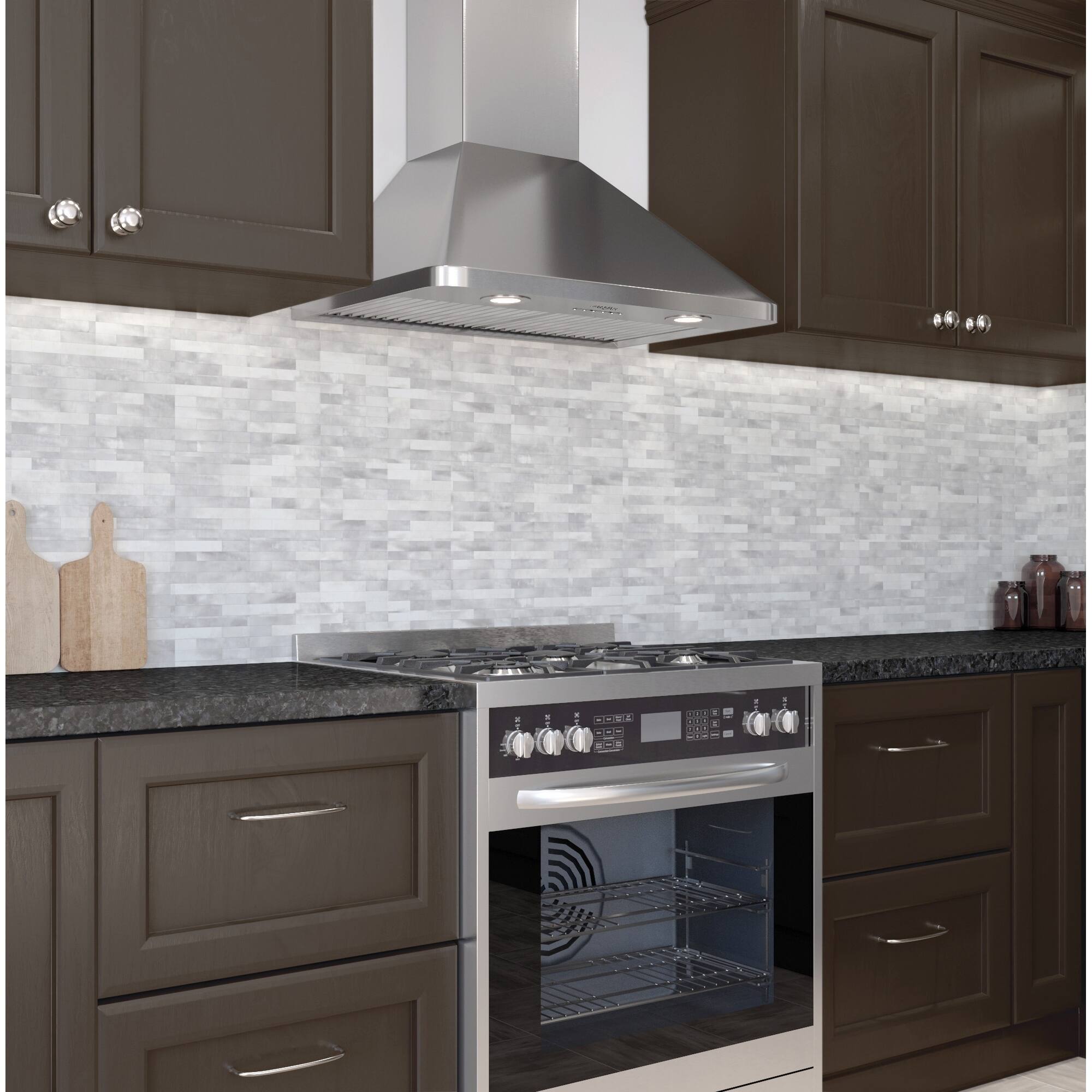 Ancona WPR630 30 in. Wall Pyramid Chef Range Hood in Stainless Steel