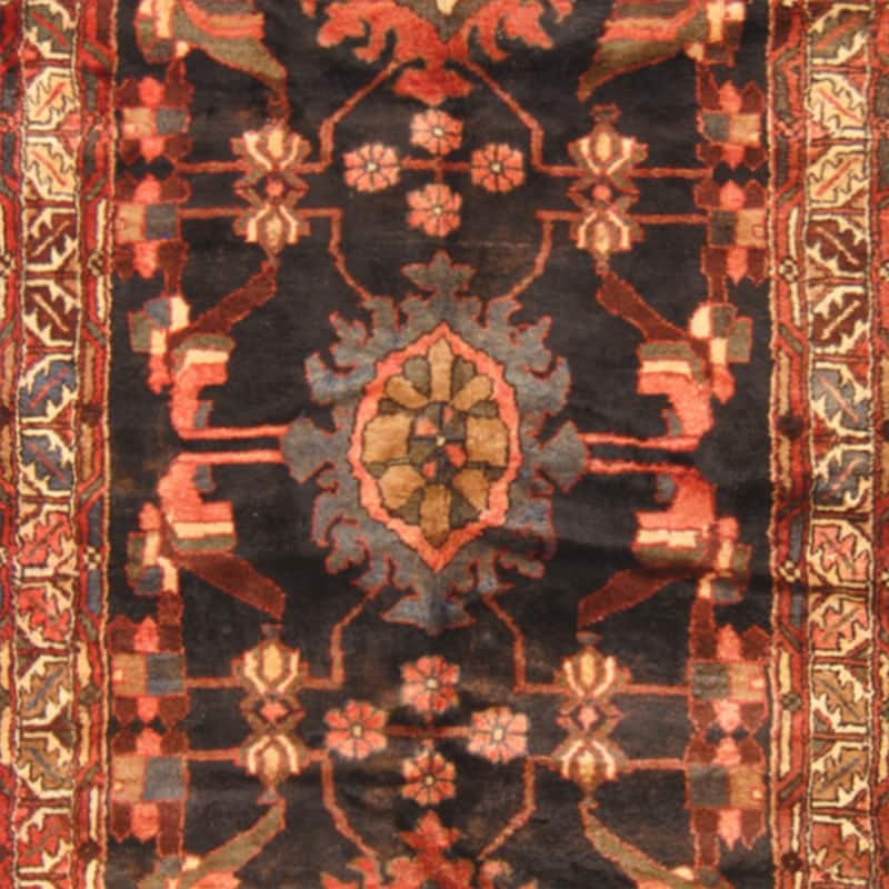 HERAT ORIENTAL Handmade One-of-a-Kind Hamadan Wool Runner - 3'10 x 14'8