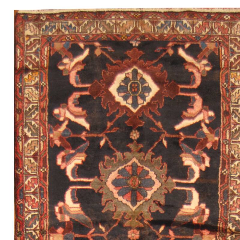 HERAT ORIENTAL Handmade One-of-a-Kind Hamadan Wool Runner - 3'10 x 14'8