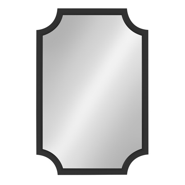 Kate and Laurel Hogan Wood Framed Mirror with Scallop Corners - 24x36