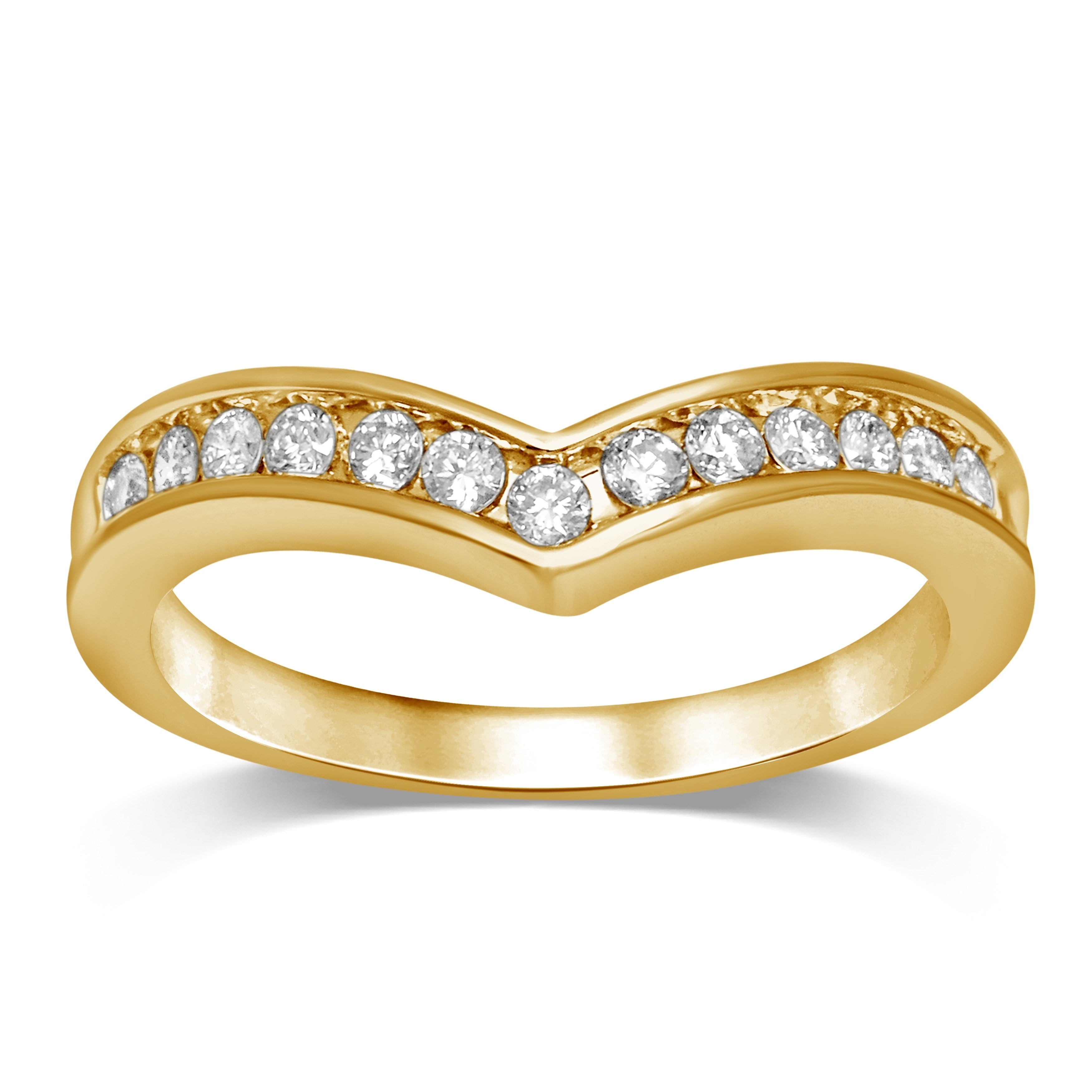 ctw Diamond Chevron Wedding Band 