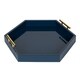 Kate and Laurel - Lipton Hexagon Decorative Tray with Metal Handles - Thumbnail 6