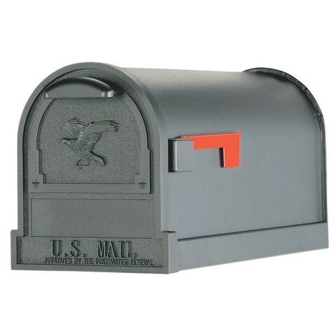Solar Group Gibraltar Arlington Steel Post Mounted Mailbox Black 11 in. H x 21-1/2 in. L