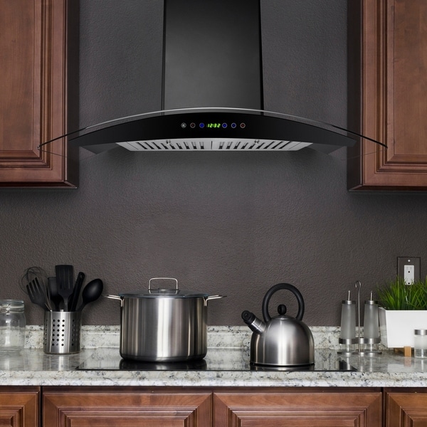Akdy Rh0318 36 Wall Mount Range Hood Stainless Steel Black Akdy Rh0318 36 Wall Mount Range Hood Stainless Steel Black Remote Timer Kitchen Stove