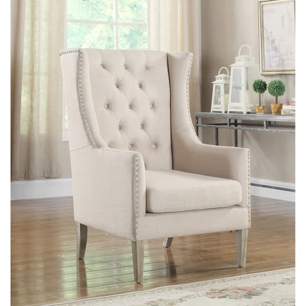 LC03 Natural Wingback Chair - Overstock - 19976884