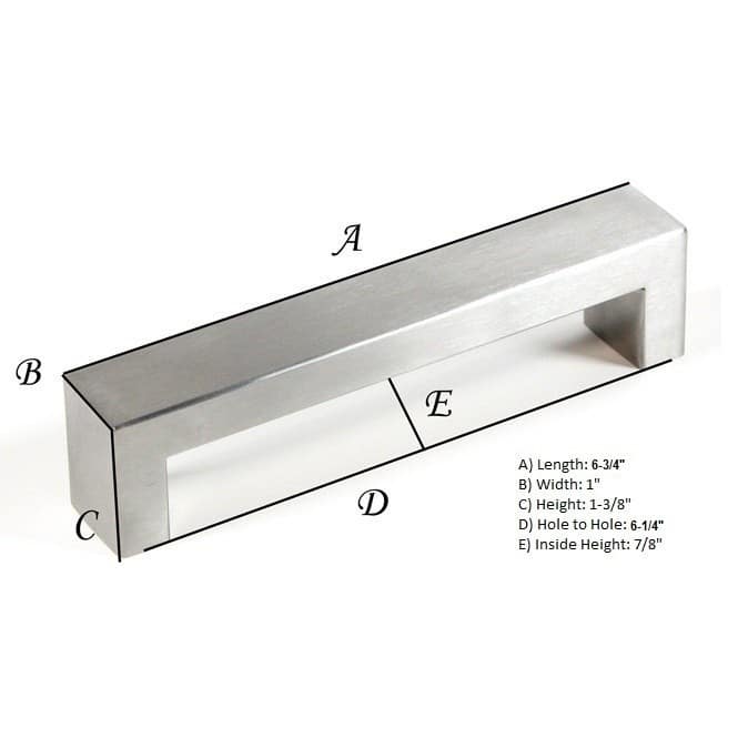 6-3/4-Inch (171mm) BOLD Design Stainless Steel Brushed Nickel Contemporary Cabinet Bar Pulls (Set of 10)