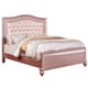 preview thumbnail 3 of 2, Silver Orchid Gibson Rose Gold Button Tufted Bed