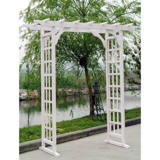 Wood Arbor White Outdoor Pergola